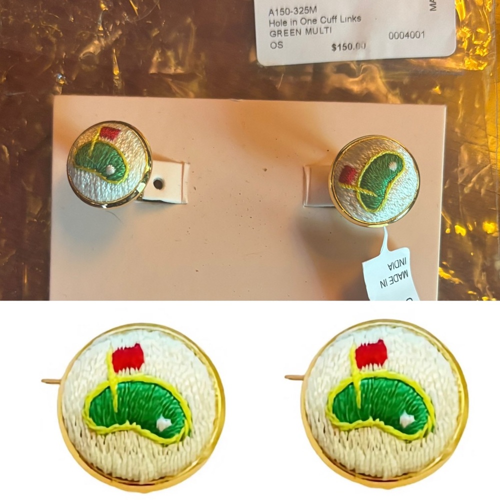 NWT Mignonne Gavigan Hole In Golf Masters Cuff Links